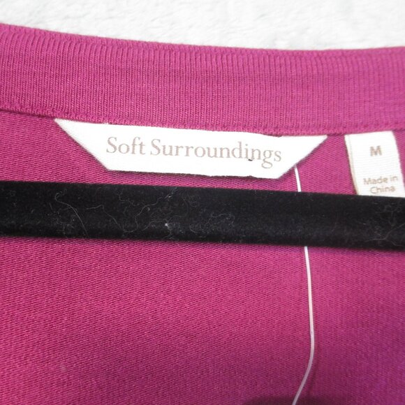 NWT Soft Surroundings Marla Layered Dress in Dark Fuchsia Sz MED $110 Lagenlook - Picture 9 of 11